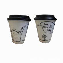 Disposable Paper Cups for Hot Coffee with Lid